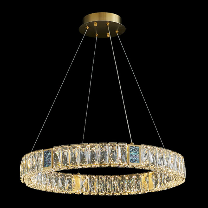 Shade Hanging Light Modern Style Pendant Crystal Pendant Light pour la salle à manger