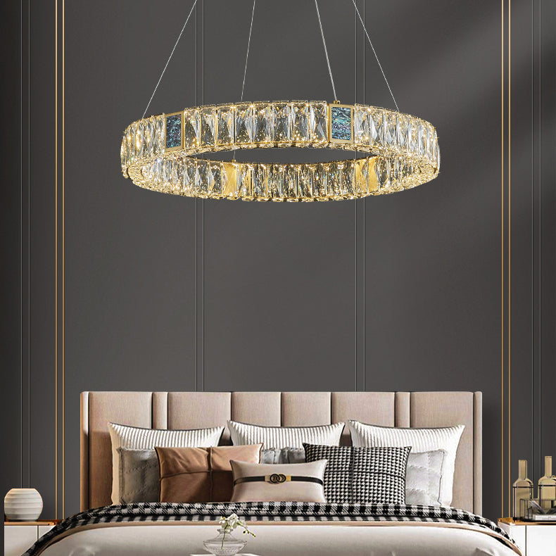 Shade Hanging Light Modern Style Pendant Crystal Pendant Light pour la salle à manger