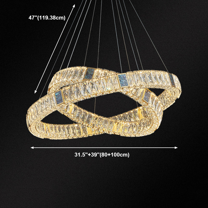 Shade Hanging Light Modern Style Pendant Crystal Pendant Light pour la salle à manger