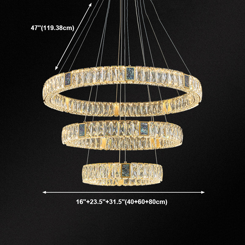 Shade Hanging Light Modern Style Pendant Crystal Pendant Light pour la salle à manger