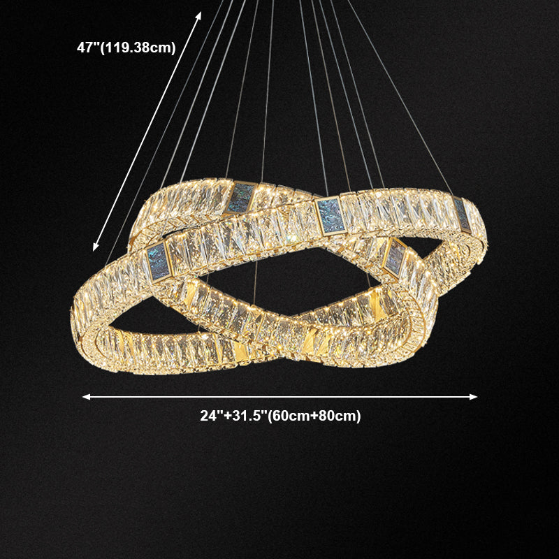 Shade Hanging Light Modern Style Pendant Crystal Pendant Light pour la salle à manger