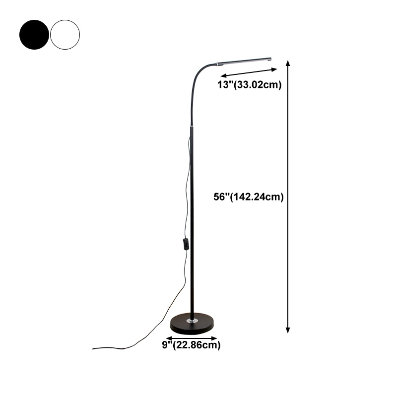 1-Light Modern Linear Floor Lamp Metal LED Floor Light for Living Room