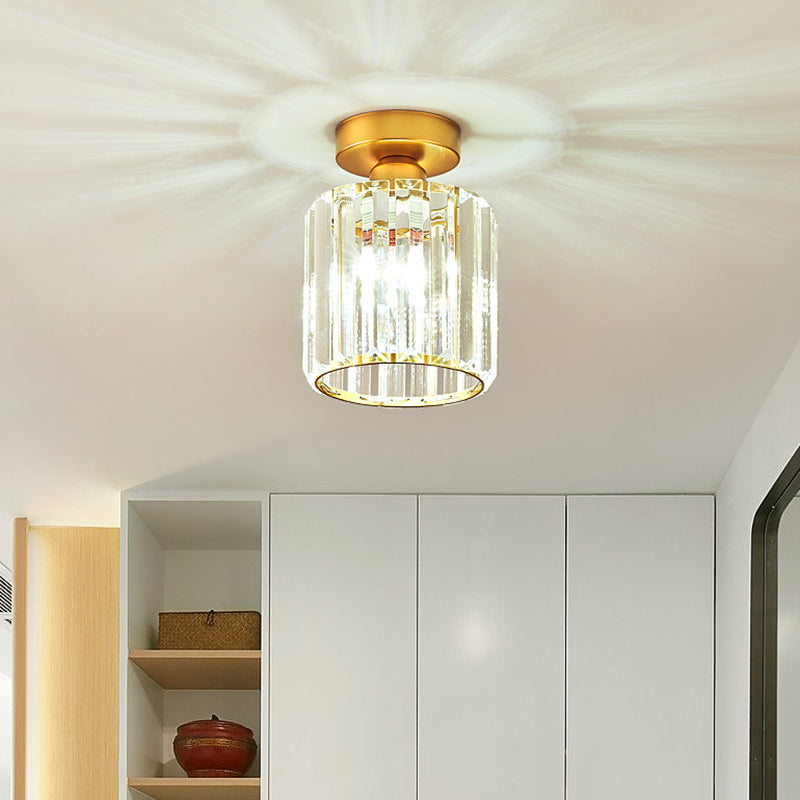 Lampada a soffitto a 1 luce Moderna illuminazione a soffitto in cristallo per soggiorno