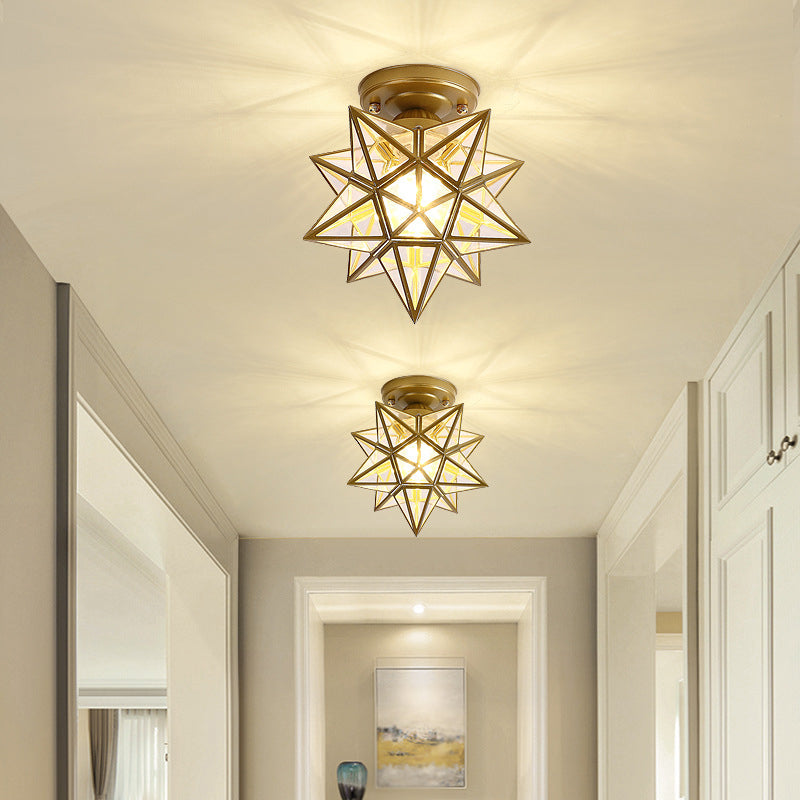 Lampada a soffitto a 1 luce Moderna illuminazione a soffitto in cristallo per soggiorno