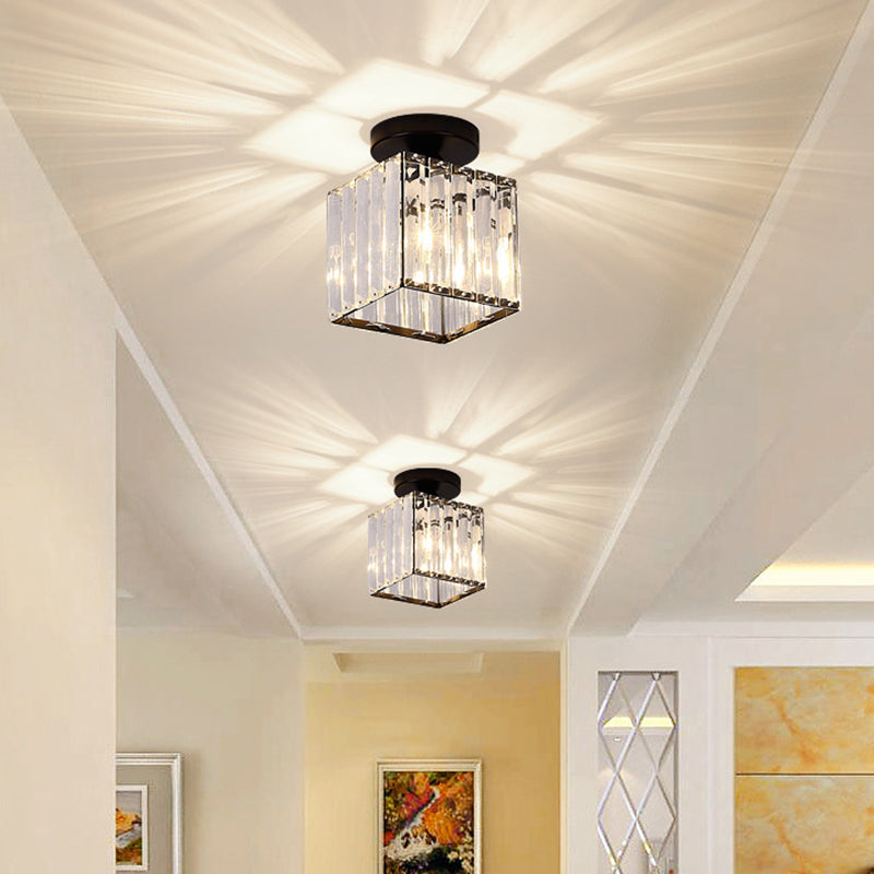 Lampada a soffitto a 1 luce Moderna illuminazione a soffitto in cristallo per soggiorno