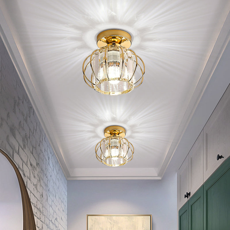 Lampada a soffitto a 1 luce Moderna illuminazione a soffitto in cristallo per soggiorno