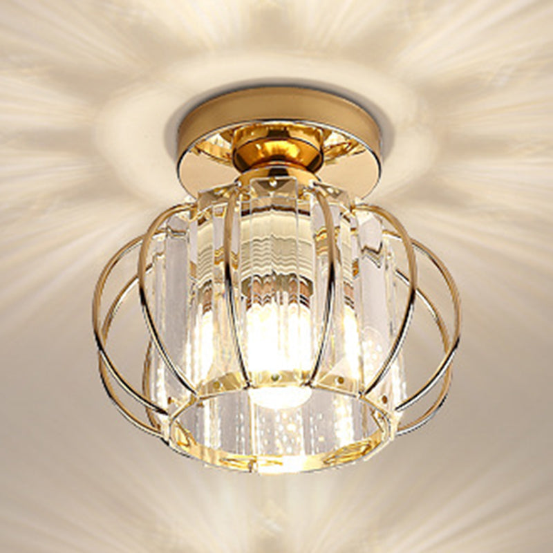 1-Light Ceiling Lamp Modern Style Crystal Ceiling Lighting for Living Room