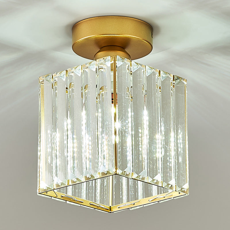 1-Light Ceiling Lamp Modern Style Crystal Ceiling Lighting for Living Room