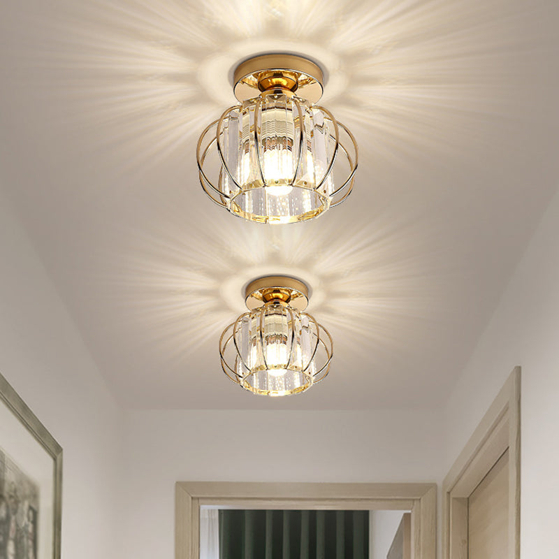 Lampada a soffitto a 1 luce Moderna illuminazione a soffitto in cristallo per soggiorno