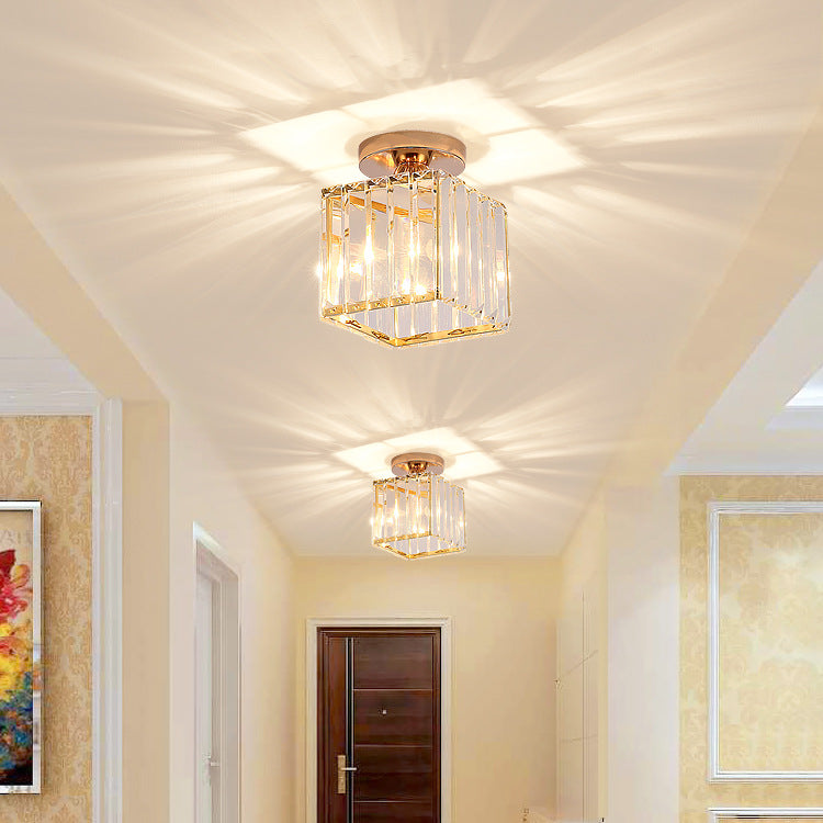 Lampada a soffitto a 1 luce Moderna illuminazione a soffitto in cristallo per soggiorno