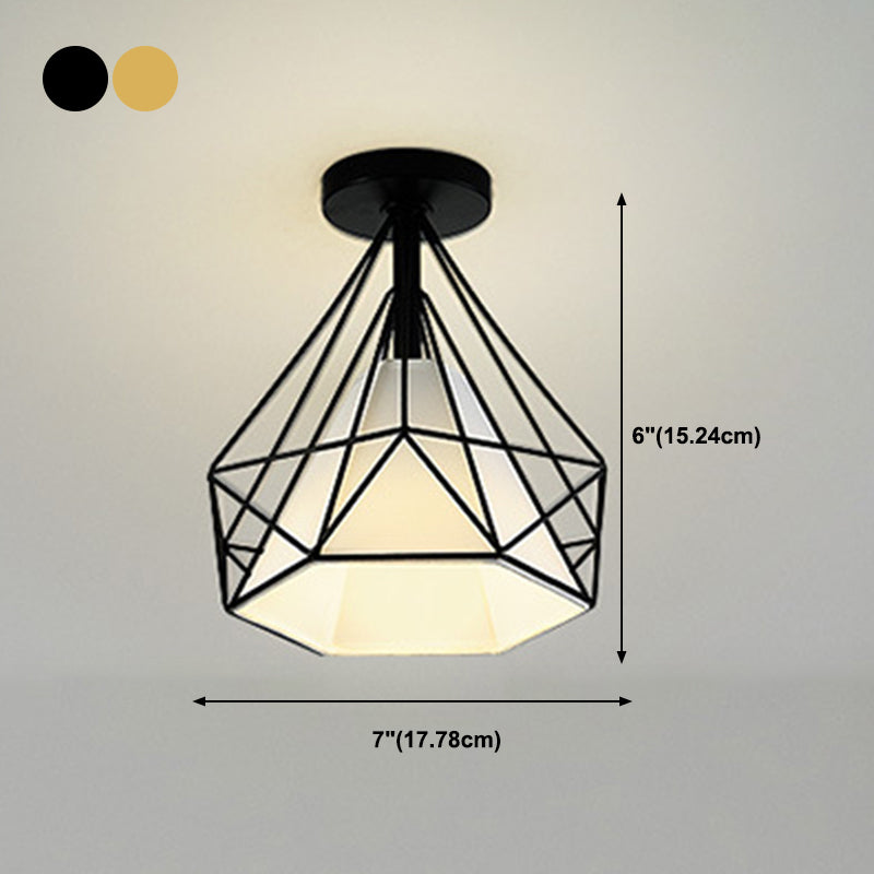 Lámpara de techo de 1 luz iluminación de techo de cristal de estilo moderno para sala de estar