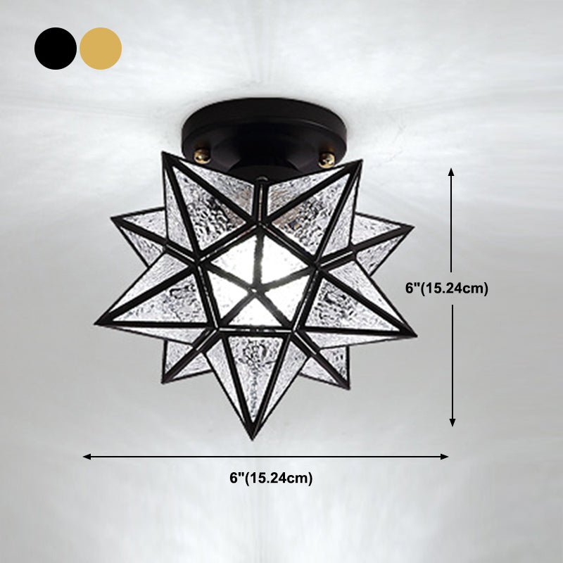 Lámpara de techo de 1 luz iluminación de techo de cristal de estilo moderno para sala de estar