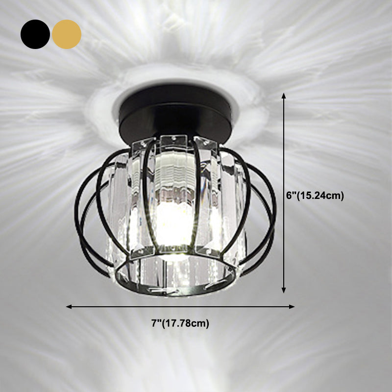 1-Light Ceiling Lamp Modern Style Crystal Ceiling Lighting for Living Room