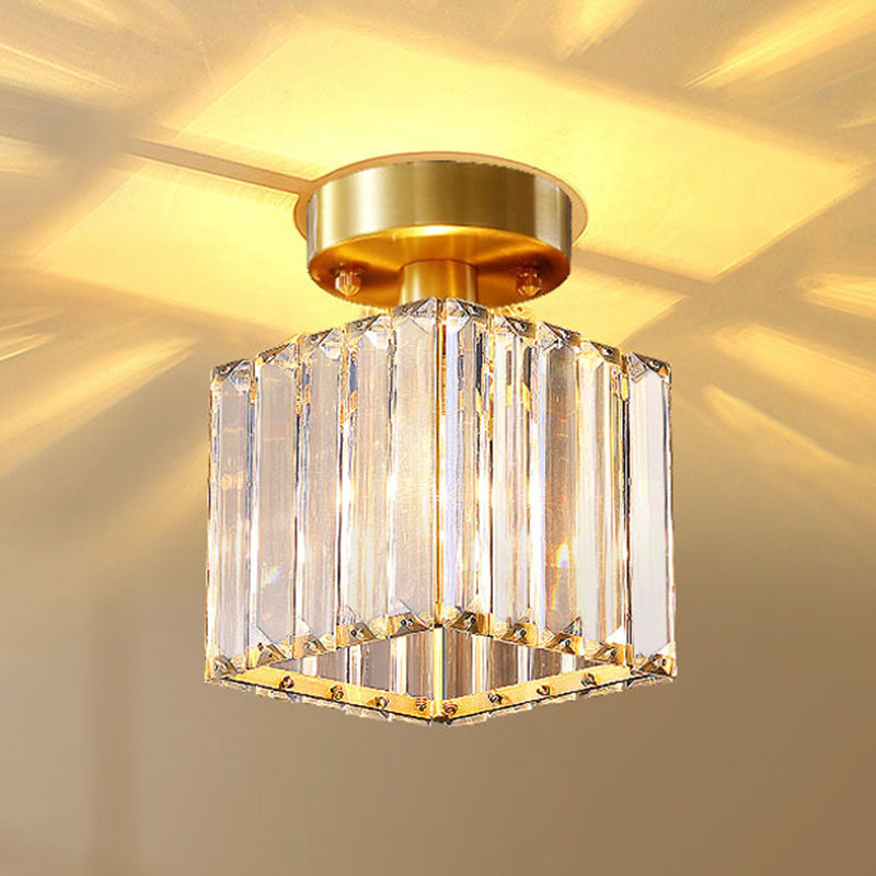 1-Light Ceiling Lamp Modern Style Glass Ceiling Lighting for Living Room