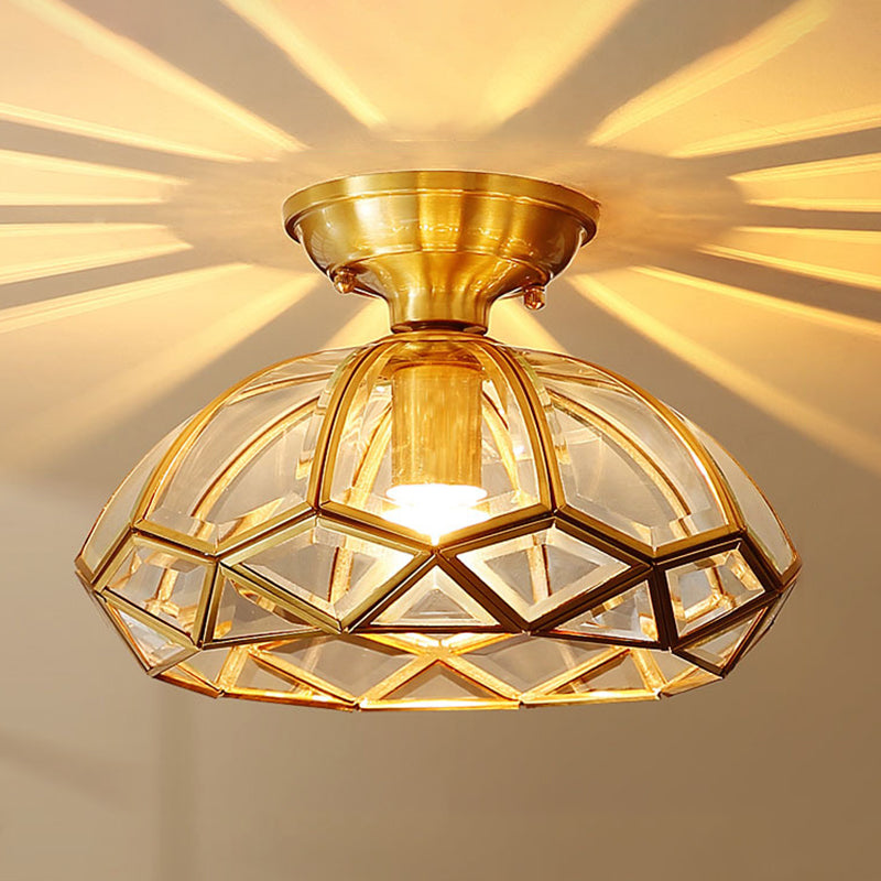 1-Light Ceiling Lamp Modern Style Glass Ceiling Lighting for Living Room