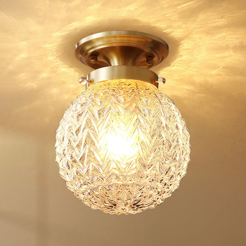 1-Light Ceiling Lamp Modern Style Glass Ceiling Lighting for Living Room