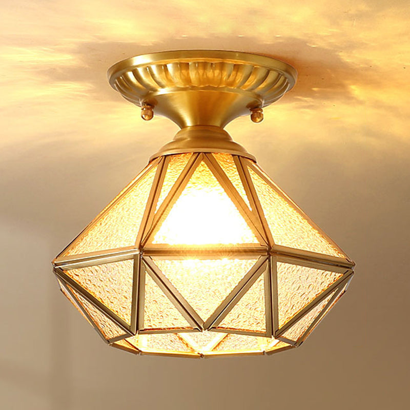 1-Light Ceiling Lamp Modern Style Glass Ceiling Lighting for Living Room