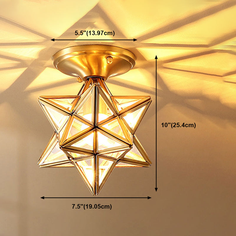 Lámpara de techo de 1 luz iluminación de techo de vidrio de estilo moderno para sala de estar