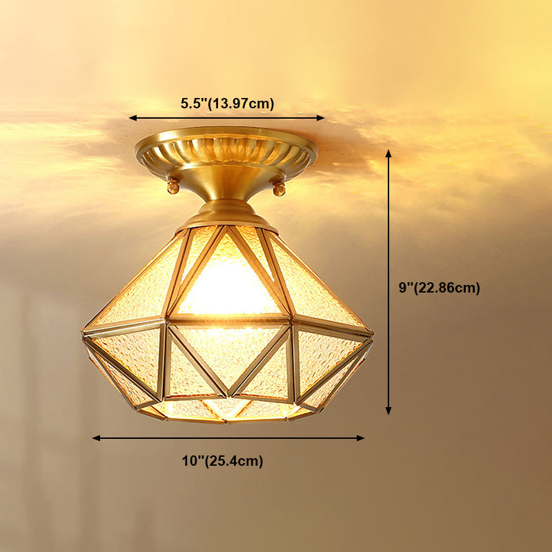 Lámpara de techo de 1 luz iluminación de techo de vidrio de estilo moderno para sala de estar