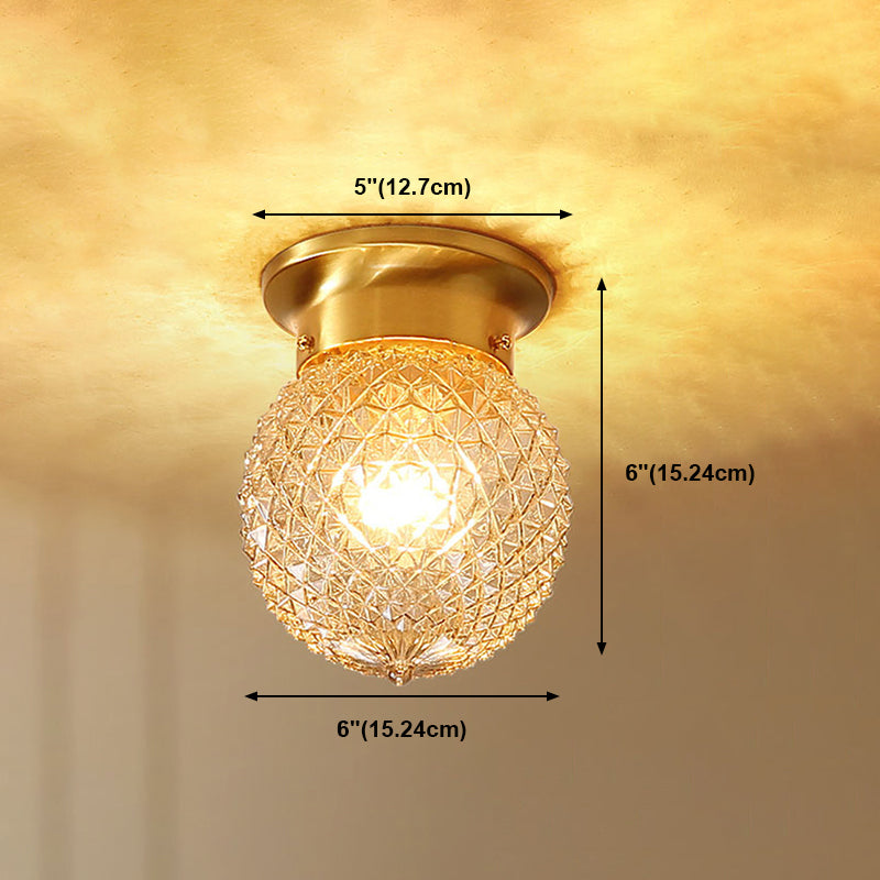 1-Light Ceiling Lamp Modern Style Glass Ceiling Lighting for Living Room