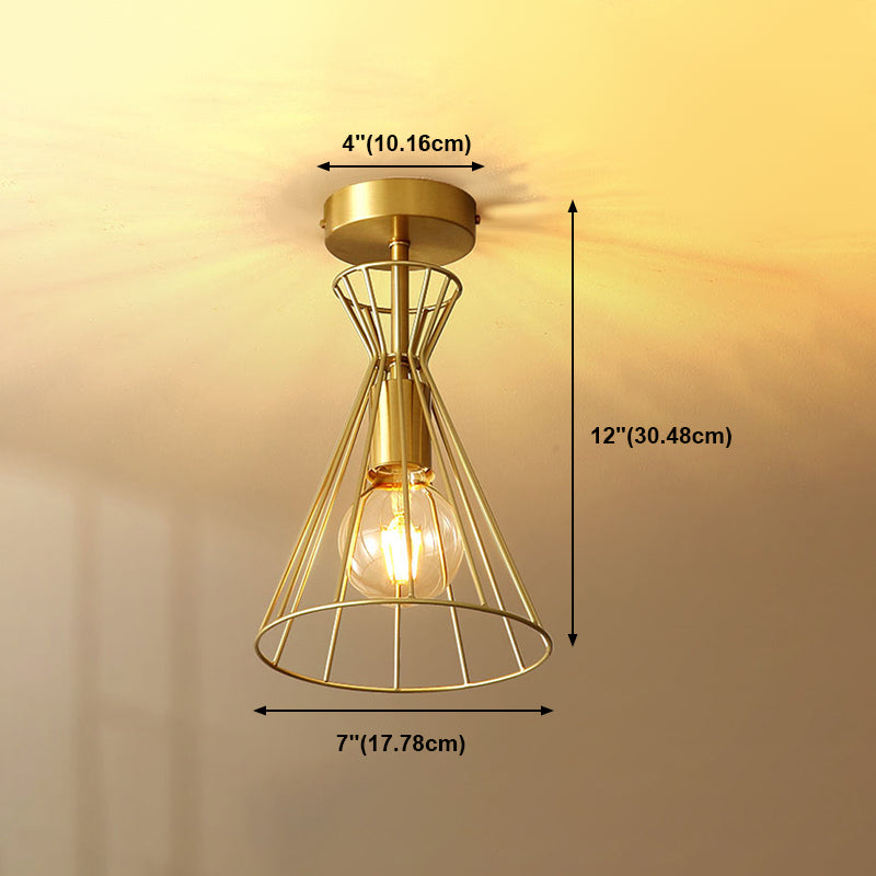 1-Light Ceiling Lamp Modern Style Glass Ceiling Lighting for Living Room