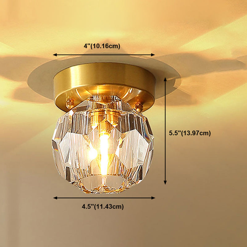 1-Light Ceiling Lamp Modern Style Glass Ceiling Lighting for Living Room