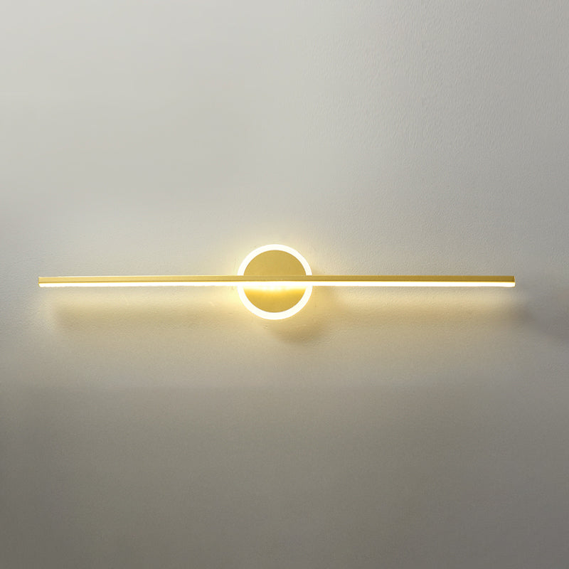 Lichte luxe metaal ijdelheid licht geometrie led ijdelheid lamp met acryl schaduw voor slaapkamer