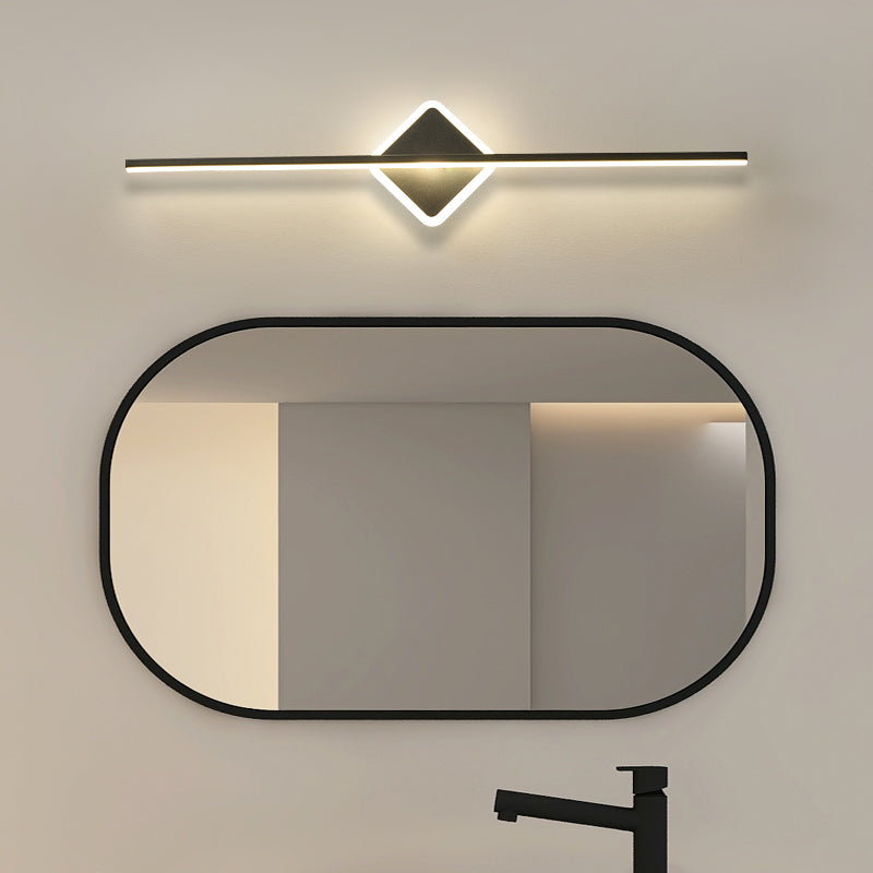 Lichte luxe metaal ijdelheid licht geometrie led ijdelheid lamp met acryl schaduw voor slaapkamer