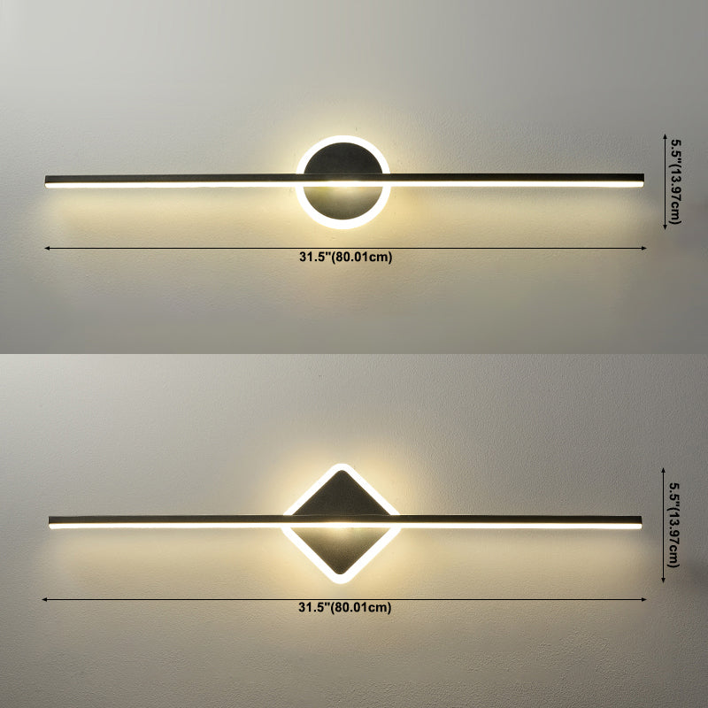 Lichte luxe metaal ijdelheid licht geometrie led ijdelheid lamp met acryl schaduw voor slaapkamer