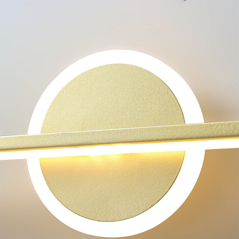 Lichte luxe metaal ijdelheid licht geometrie led ijdelheid lamp met acryl schaduw voor slaapkamer