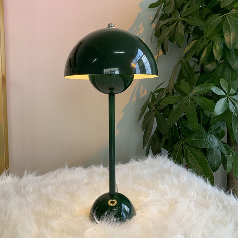 Nordic Style Metal Table Lamp Mushroom Shape Colorful Bulb Table Light for Bedroom