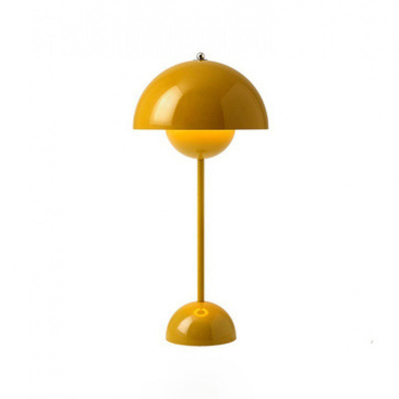 Nordic Style Metal Table Lamp Mushroom Shape Colorful Bulb Table Light for Bedroom