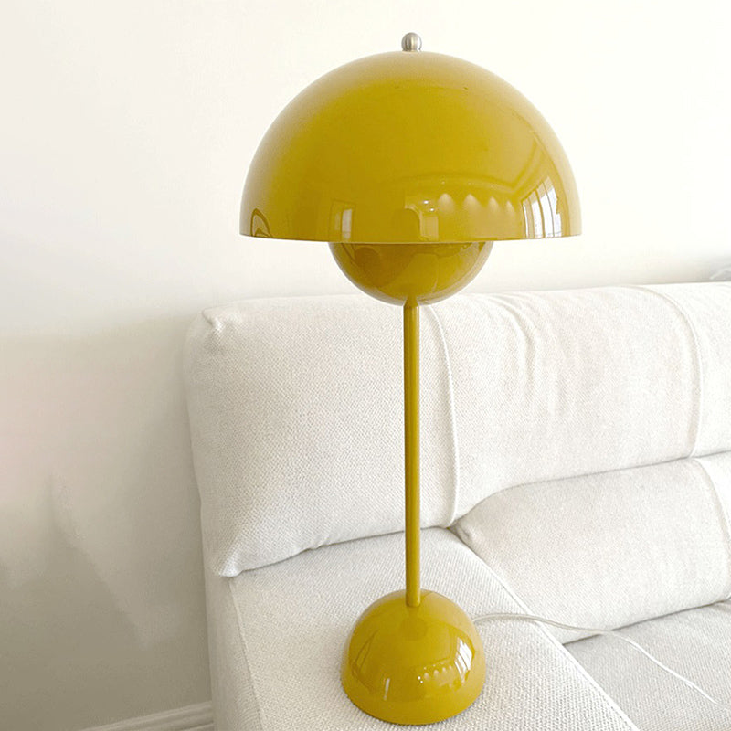 Nordic Style Metal Table Lamp Mushroom Shape Colorful Bulb Table Light for Bedroom