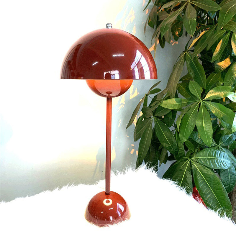 Nordic Style Metal Table Lamp Mushroom Shape Colorful Bulb Table Light for Bedroom