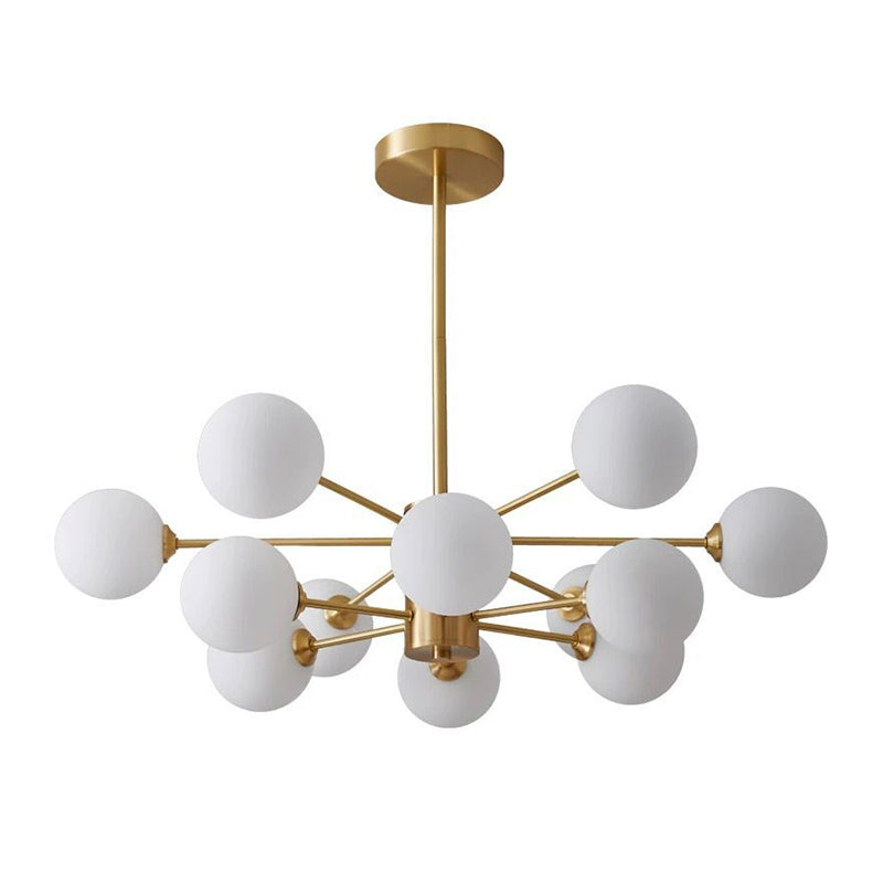 Contemporary Geometric Chandelier Lights Glass Chandelier Lighting Fixtures in Gold