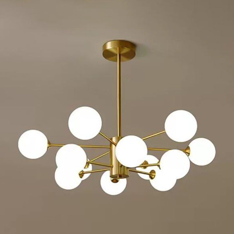 Contemporary Geometric Chandelier Lights Glass Chandelier Lighting Fixtures in Gold