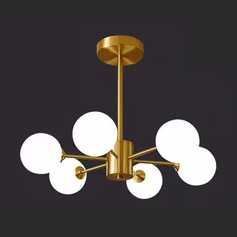 Contemporary Geometric Chandelier Lights Glass Chandelier Lighting Fixtures in Gold