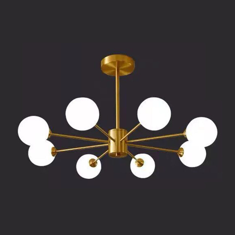 Contemporary Geometric Chandelier Lights Glass Chandelier Lighting Fixtures in Gold