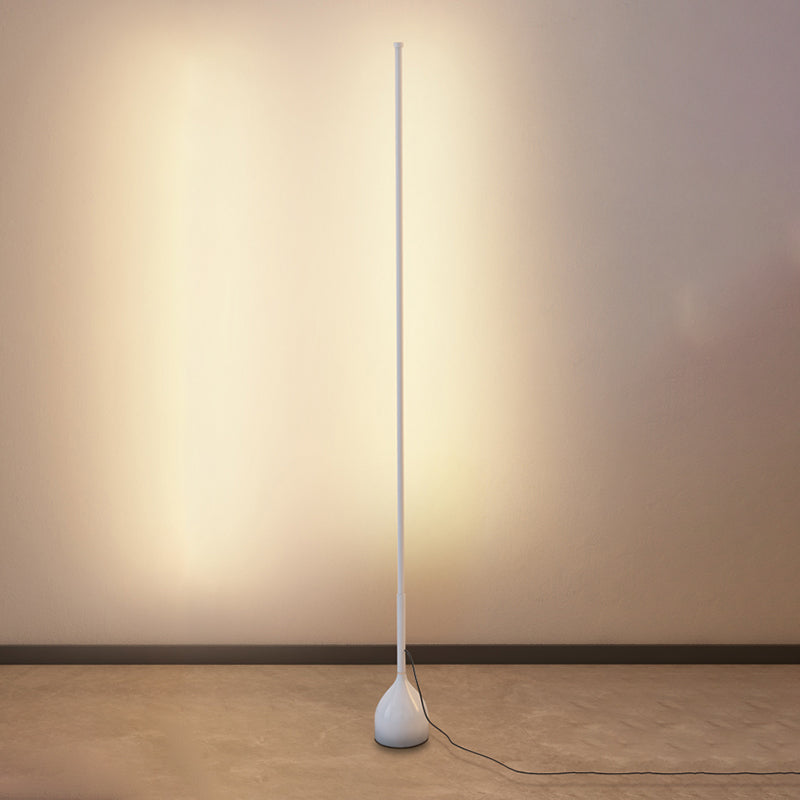 Modern Floor Light Strip Shape LED Floor Standing Lamp with Silica Gel Shade for Bedroom