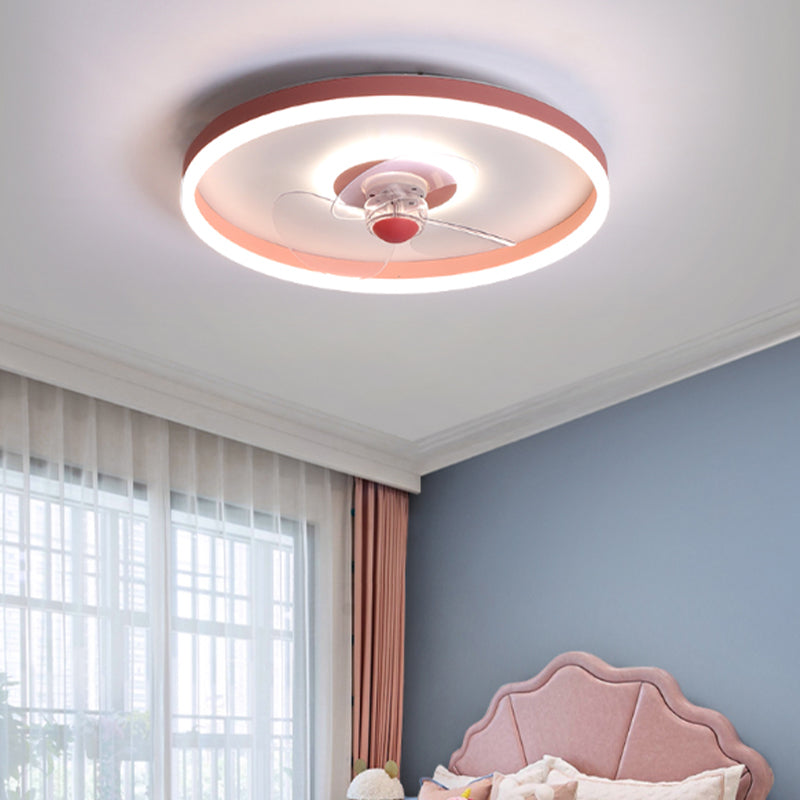 Modern Style Ceiling Fan Lighting Metal 2 Light Ceiling Fan Lamp for Living Room