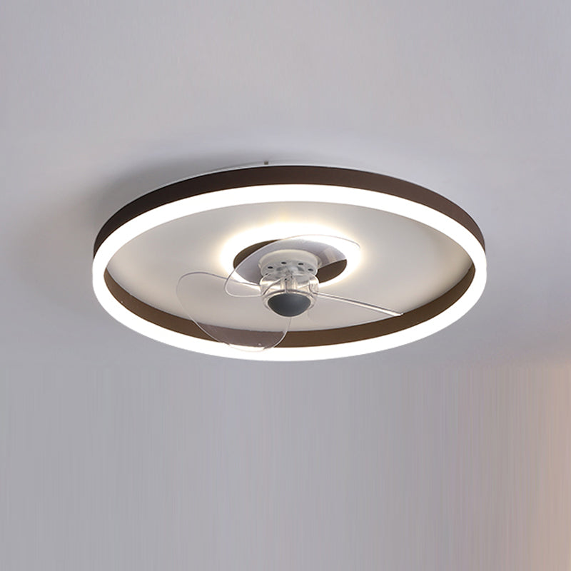 Moderne Deckenlüfterbeleuchtung Metal 2 Licht Deckenventilator für Wohnzimmer