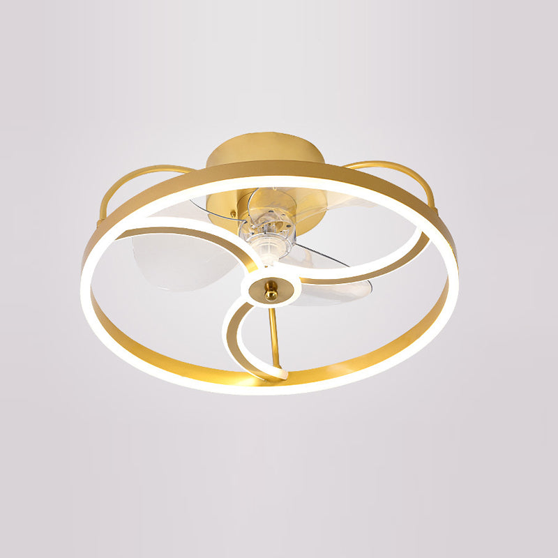 Contemporary LED Ceiling Fan Lights Metal LED Ceiling Fan for Bedroom