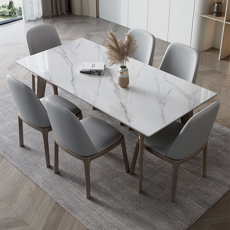 Modern Rectangle Sintered Stone Top Dining Set 1/4/5/7 Pieces Dining Table with Chairs