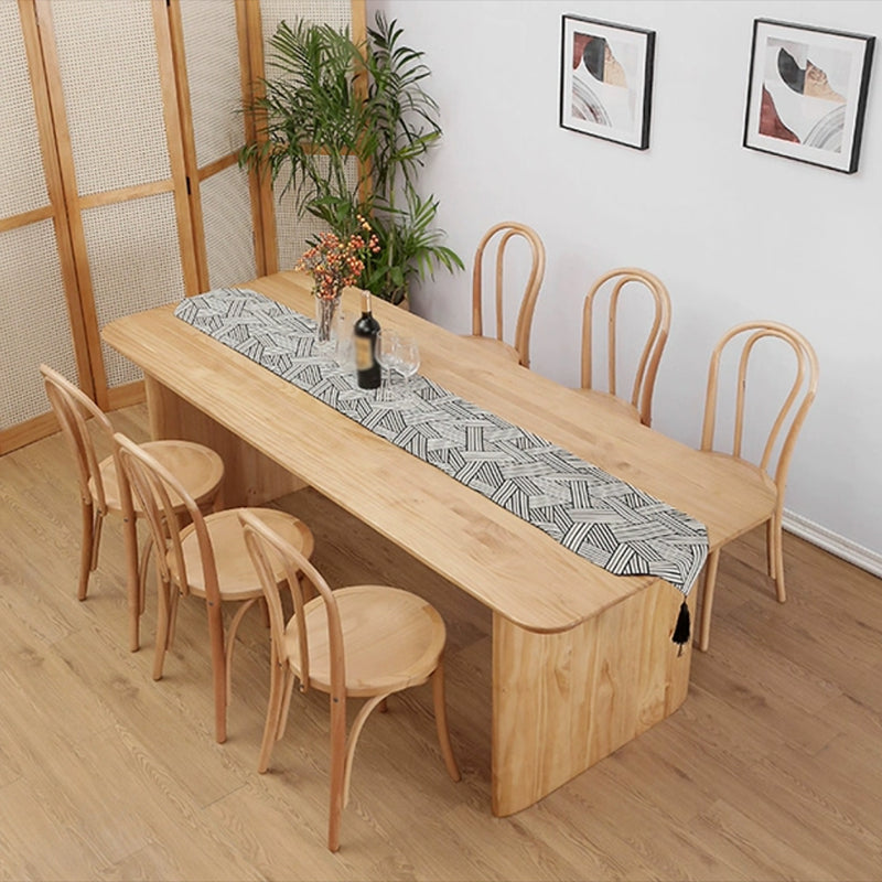 Modern Solid Wood Dining Table Set 1/2/5/7 Pieces Dining Set for Home Use