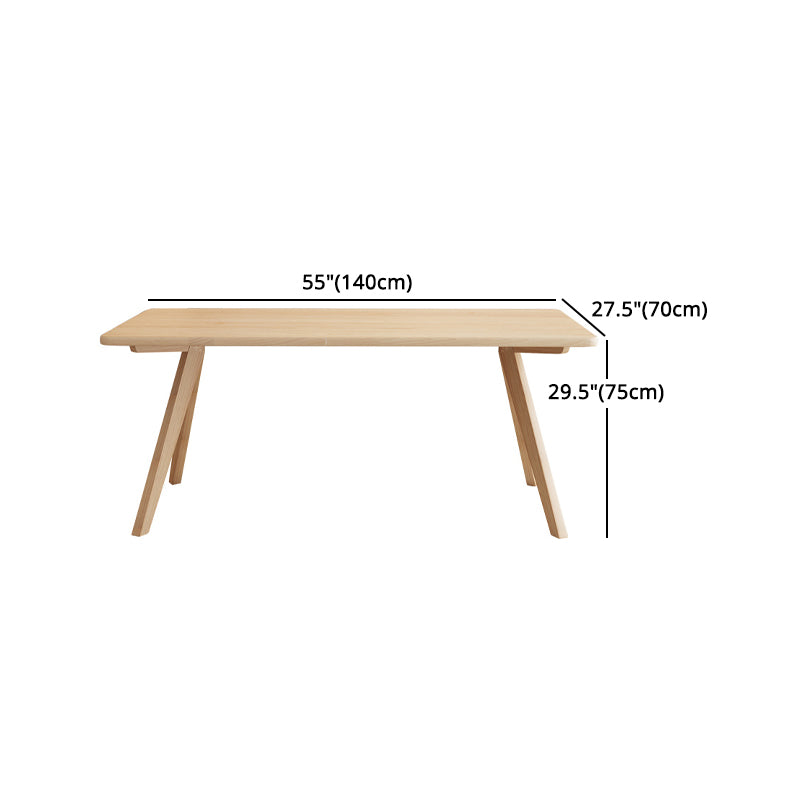 Modern Beige Dinette Set 1/2/4/5 Pieces Rectangle Ash Wood Dining Table Set