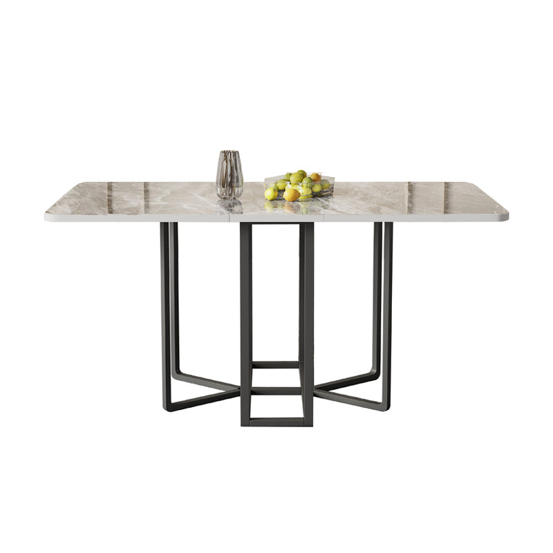 Modern Rectangle Dinette Set 1/2/5 Pieces Foldable Dining Table Set with Sintered Stone