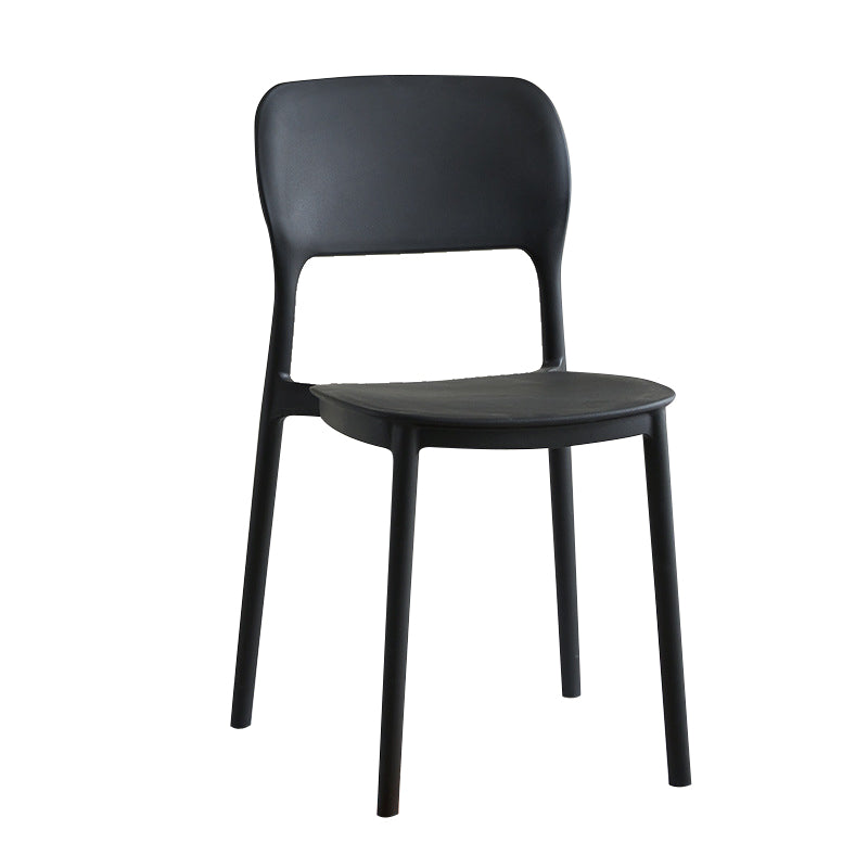 Scandinavian Plastic Kitchen Dining Side Chair Open Back Chair