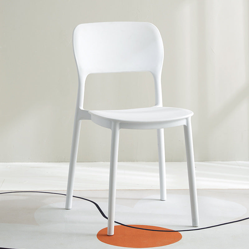 Scandinavian Plastic Kitchen Dining Side Chair Open Back Chair