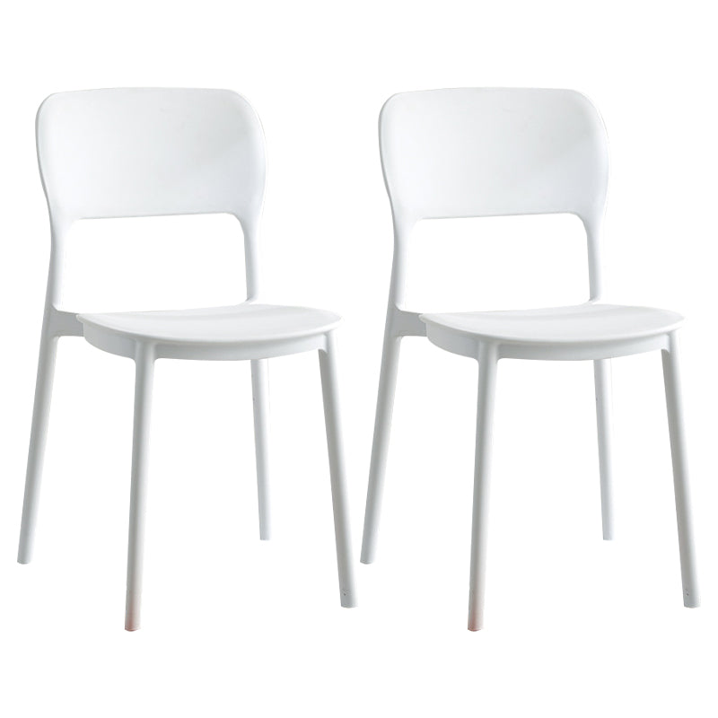 Scandinavian Plastic Kitchen Dining Side Chair Open Back Chair