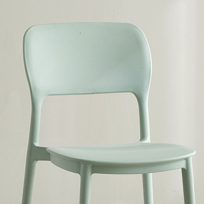 Scandinavian Plastic Kitchen Dining Side Chair Open Back Chair